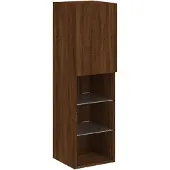vidaXL Tv-meubel met LED-verlichting 30,5x30x102 cm bruin eikenkleur