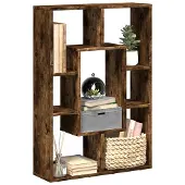 vidaXL Boekenkast 63x20x90 cm bewerkt hout gerookt eikenkleurig
