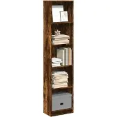 vidaXL Boekenkast 40x24x176 cm bewerkt hout gerookt eikenkleurig