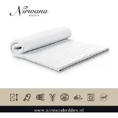 Nirwana bedden 110x220 Witte Tijk + Rits (Topper)