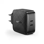 UGREEN Wandlader met 2x USB-C poorten, 66W PD, EU-stekker, zwart
