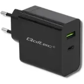 Qoltec 51717 Charger | 45W | 5-20V | 2.25-3A | USB type C PD | USB | Black