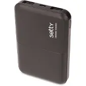 Setty 5000mAh Powerbank mit 2x 1A USB Anschlüssen