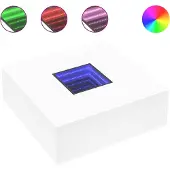 vidaXL Salontafel met Infinity LED 100x100x40 cm wit