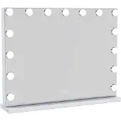 Uniq XL Hollywood-spiegel met 15 LED-lampen en Touch-functie Make-up spiegels Weiß