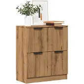 vidaXL Dressoir 60x30x70 cm bewerkt hout artisan eikenkleurig