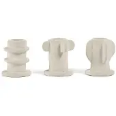 Serax - Marie Michielssen Marie - Kandelaar - Beige - 5 Ø - H 6,5cm - 3 stuks