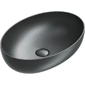 Catalano Sfera Opzetwastafel 60x42cm Ovaal - Mat Zwart - Keramiek - 8059015194718 - Wastafels, Opzetwastafels