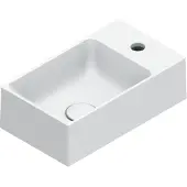 Catalano Premium Fontein 40x23cm Keramiek - Met Kraangat - Mat Wit - 8055348938845 - Rechthoekig - Wastafels, Fonteinen, Opzetfonteinen
