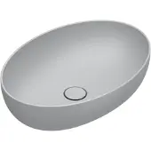 Catalano Sfera Opzetwastafel 60x42cm Ovaal - Mat Cemento - Keramiek - 8059015194725 - Wastafels, Opzetwastafels
