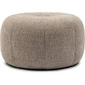 Rivièra Maison Falcone Stool, chenille jacquard, bright taupe (Taupe, 72x41x72 diameter: 72cm)