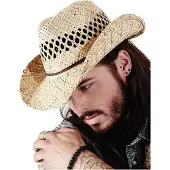 Beechfield Stro cowboy strand hoed
