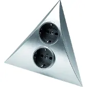 Doeco Hera Luxor 2ST stopcontact rvs-look