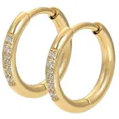 Ixxxi Creolen Hoops Crystal Goud