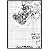Aurora - Millimeterblok A3 blauw | Krimp a 5 stuk x 50 vel | 5 stuks