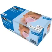 Hygostar mondmasker medisch 3-laags roze 50 stuks met oorelastiek