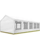 TOOLPORT Partytent 4x10 m, PE 350, wit