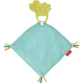 Fisher-Price knuffeldoek met bijtring Cactus 13 cm groen/blauw
