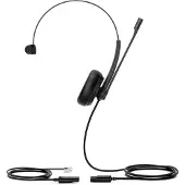 Yealink YHS34, Kabel, Kantoorgebruik / callcenter, 20 - 20000 Hz, Headset met microfoon, Zwart