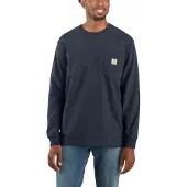 Carhartt Longsleeve Men Workwear Pocket L/S Navy-M