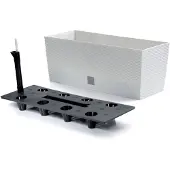 Prosperplast Bloembak/plantenbak met irrigatiesysteem - Rato - wit - 51 x 19 x 18 cm - Plantenbakken