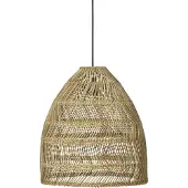 PR Home Buiten hanglamp Maja, rotan, Ø 45 cm, stekker, IP44 Maja, hout licht, Hout