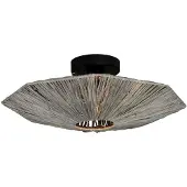 Good&Mojo Design plafondlamp Panama, dimbaar, alu / grijs / zink, Woon-/ Eetkamer, Hout, Design, plafondlamp design