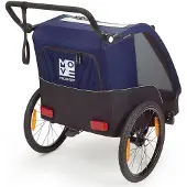 Polisport Kinderfietskar en kinderwagen, compleet, grijs/blauw