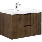 Badplaats Badkamermeubel set thermis 80cm rose wood badmeubel met wastafel