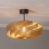 Euluna Plafondlamp Vento, dimbaar, messing / goud, Woon-/ Eetkamer, metaal, Modern, plafondlamp