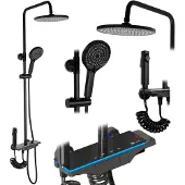 REA Doucheset Savio Led Black