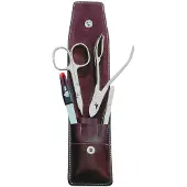 Erbe - Manicureset tassen serie 'Pocket', bruin, 4 st. Make-up tassen 1 stuk