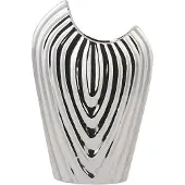 Beliani ECETRA - Decoratieve vaas - Zilver - Keramiek