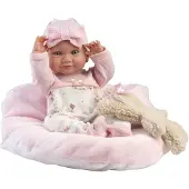 Llorens Babypop Nica met kussen roze 40cm