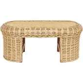 Beliani LIVADEIA - Tuintafel - Natuurlijk - Rotan