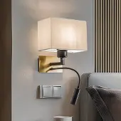 Euluna Wandlamp Harry, messing / goud, Woon-/ Eetkamer, metaal, Modern, wandlamp