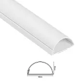 D-Line Kabelgoot Zelfklevend Halfrond 50x25mm 1m Wit