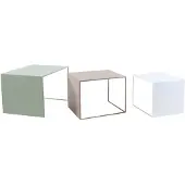 Livin24 Bijzettafel Bianca metaal wit 37 cm hoog
