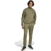 Adidas Sportswear 3-Stripes Trainingspak Full-Zip Olijfgroen Zwart