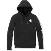 Carhartt Relaxed Fit Logo Sleeve Hoodie Maat: L