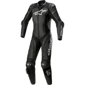 Alpinestars Stella Gp Plus 1Pc lederen pak Zwart Wit Metallic Grijs Maat 40