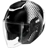 Shark RS Jet Stride Zwart Wit Jethelm Maat L