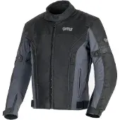 GMS Lagos Zwart Grijs Waterdichte Textiele Motorjas Maat XS