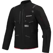 Ixon M-Skeid Zwart Bright Rood Textiele Motorjas Maat 3XL