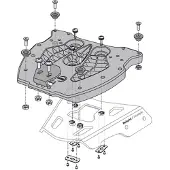 SW-Motech Adapterplaat voor ALU-RACK - Voor TRAX topkoffer. Zwart.