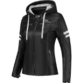 Rusty Stitches Joyce Hooded V2 Dames Motorfiets Leren Jas