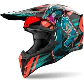 Airoh Wraaap Cyber Oranje/Zwart/Blauw S, unisex