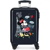 Disney Joumma Bagsvoor meisjes. 315172C Kajuit koffer Minnie Around the World Parijs navy -38x55x20cm (OSFA), Blauw, Casual, Synthetisch, ABS/polyc