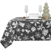 Unique living tafelkleed hein 170cm Ø dark grey