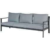 Beliani KIATO - Tuinbank 3-zits - Donkergrijs - Aluminium